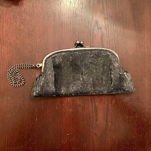 Limited Gunmetal Gray Silver Sequin Clutch Purse